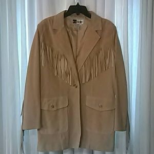 Fringed suede jacket